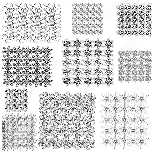 Set of vector pattern
