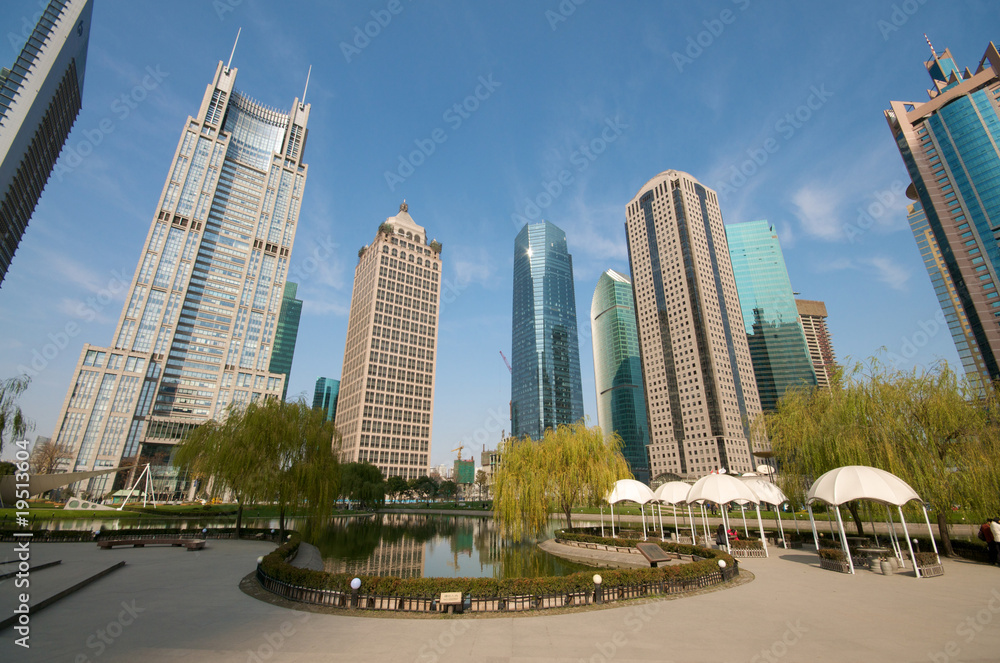 Obraz premium Szanghaj Century Park Skyline