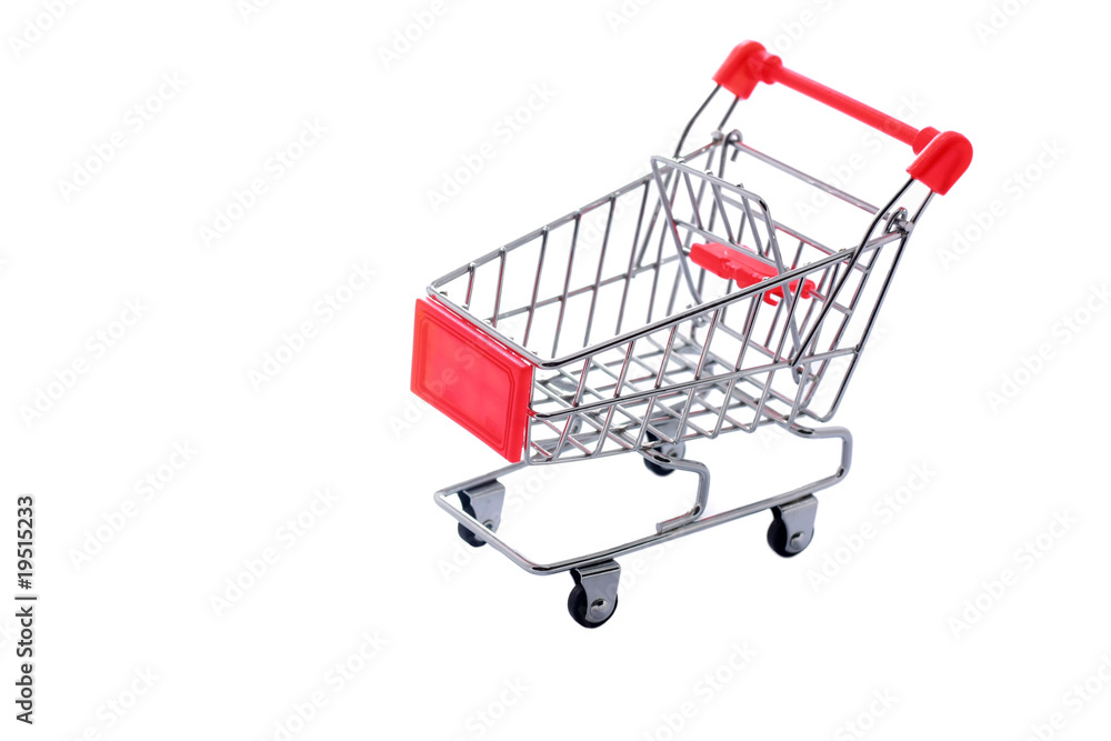 Shopping cart isolated on white background. Shallow DOF Shopping cart isolated on white background. Shallow DOF