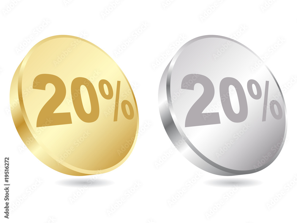 twenty percent discount icon vector illustration twenty percent discount icon vector illustration
