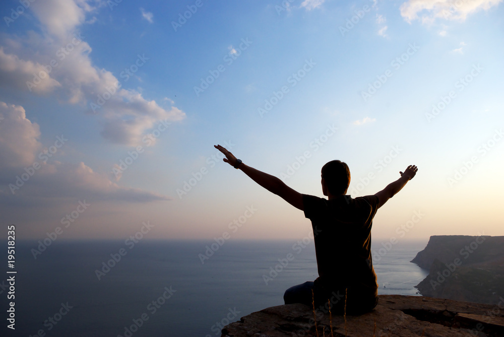 Fototapeta premium Man on the edge