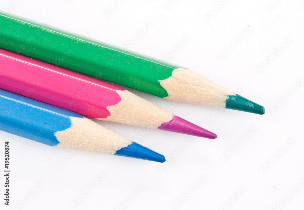 Colorful pencils on white background Colorful pencils on white background