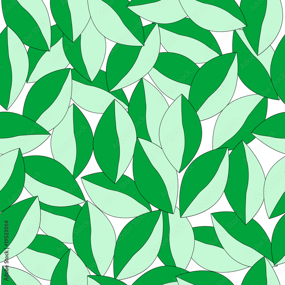 Seamlessly vector wallpaper with green foliages Seamlessly vector wallpaper with green foliages