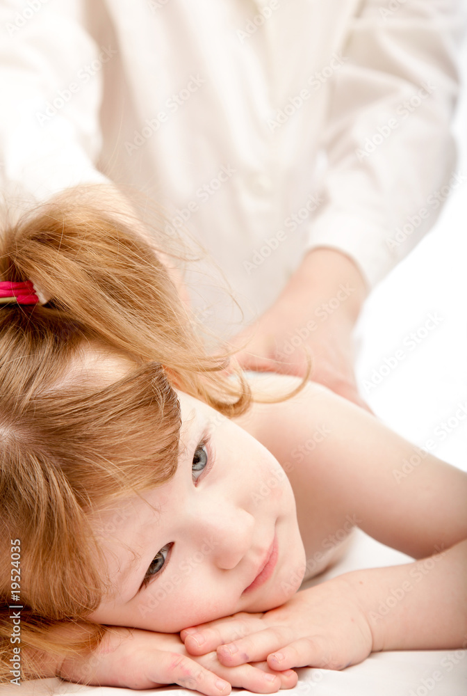 Fototapeta premium Cute child and a doctor