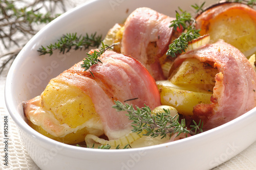 Potatoes with bacon
