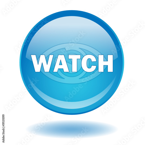 "WATCH" web button (clip video eye symbol media blue)