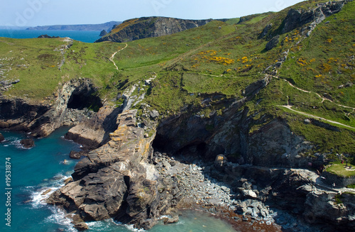 Fototapeta Naklejka Na Ścianę i Meble -  The coastline near Tintagel in North Cornwall