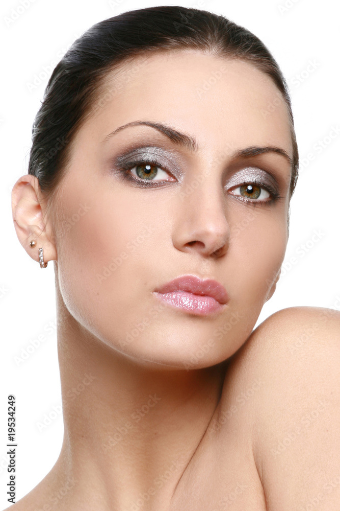 Close-up portrait of a young woman Close-up portrait of a young woman
