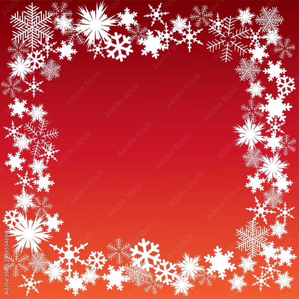Winter frame of the snowflakes. Winter frame of the snowflakes.