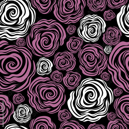 Vector Seamless rose pattern (From my big "Seamless collection")