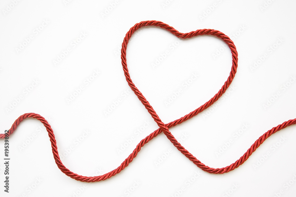 Heart Shape Made From Red Cord Heart Shape Made From Red Cord