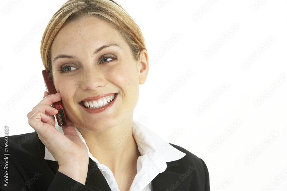 Young Businesswoman On Mobile Phone Young Businesswoman On Mobile Phone