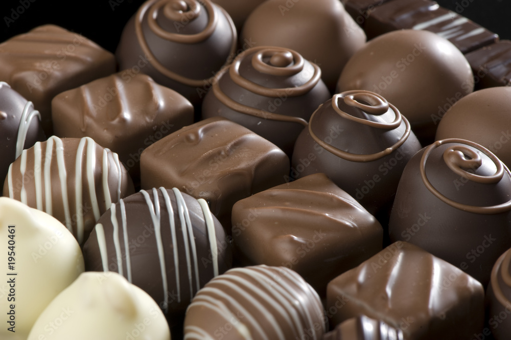 Fototapeta premium a lot of variety chocolate pralines