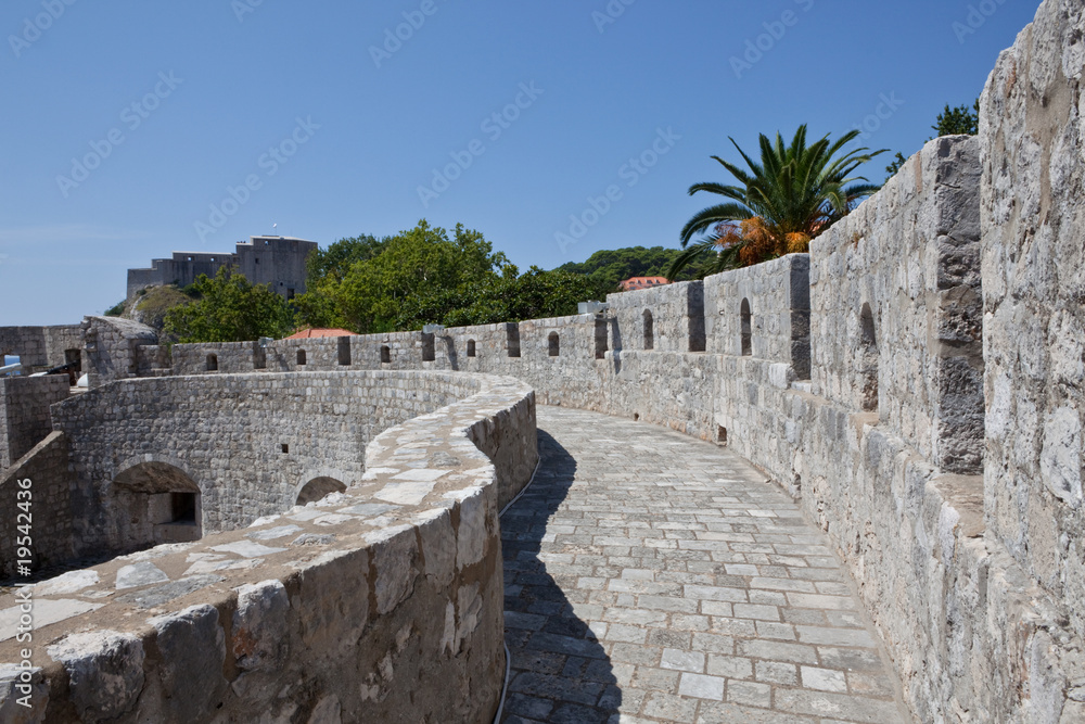 Dubrovnik old town - city walls detail