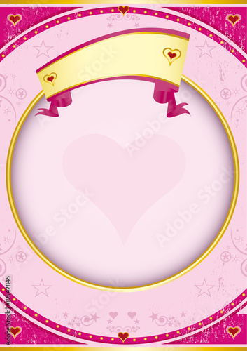 Pink and gold valentine's background