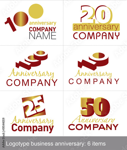 logo empresa aniversario celebracion