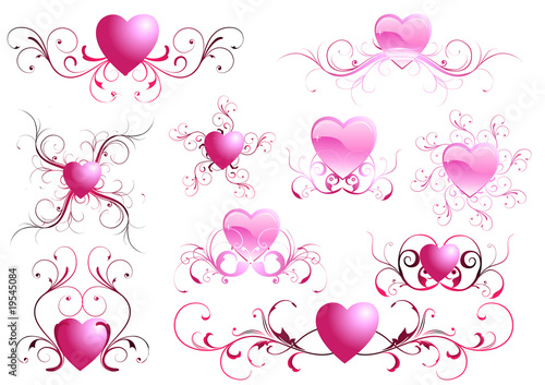 coeurs roses