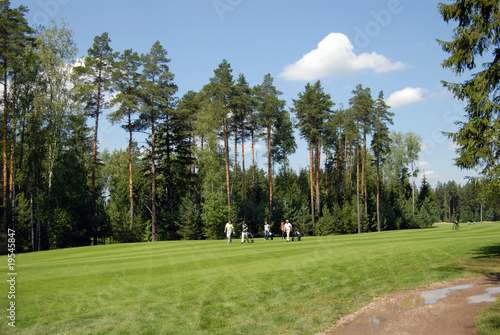 GOLFERS AT COUNTRY CLUB