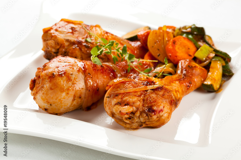 Roasted chicken drumsticks and vegetables Roasted chicken drumsticks and vegetables