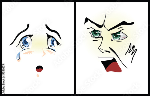 emotions of anger and sadness