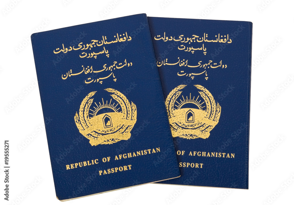 Naklejka premium Republic of Afghanistan Passport