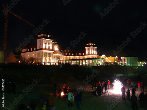 Canvas Print Kurhaus Binz an Silvester