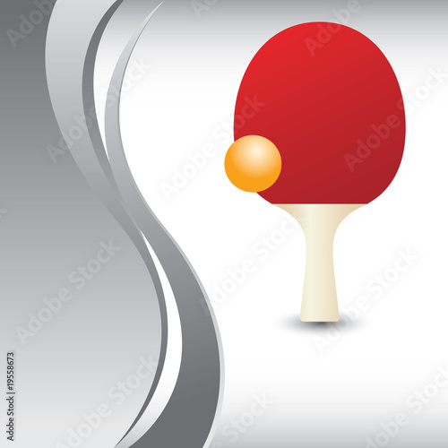 ping pong paddle vertical silver wave background