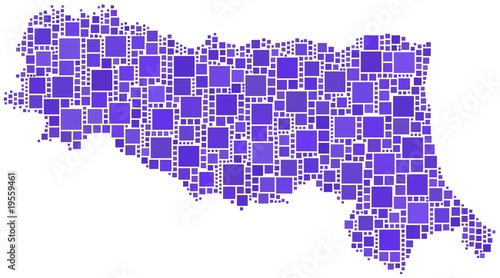 Map of Emilia Romagna (Italy)