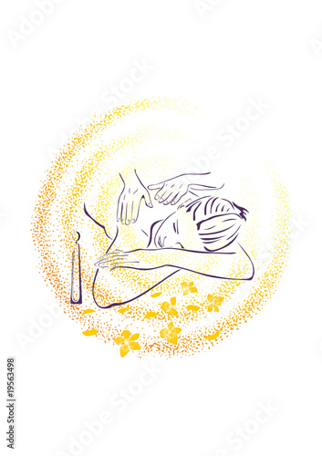 Spa massage illustration