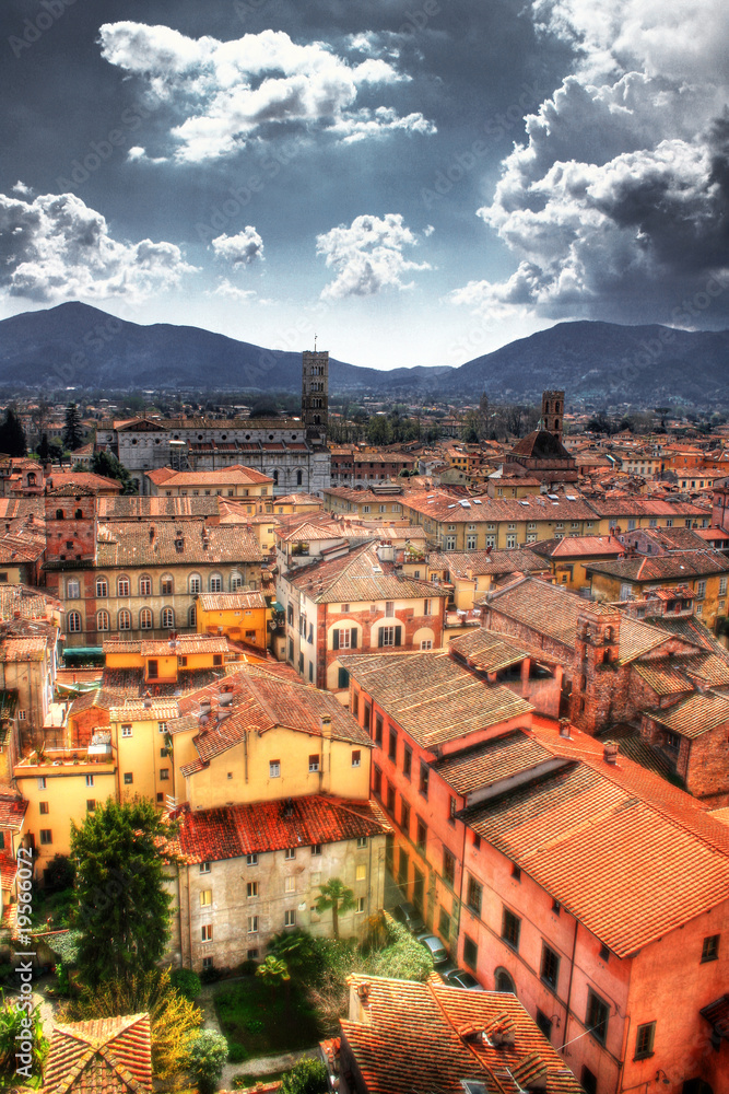 Lucca / Tuscany - The famous red roofs of Lucca