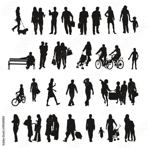 Complete collection of shadows, silhouettes