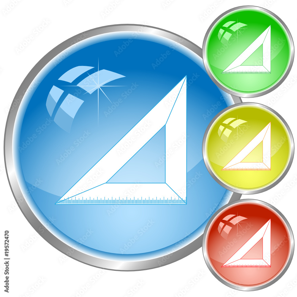 vector icon of triangle ruler vector icon of triangle ruler
