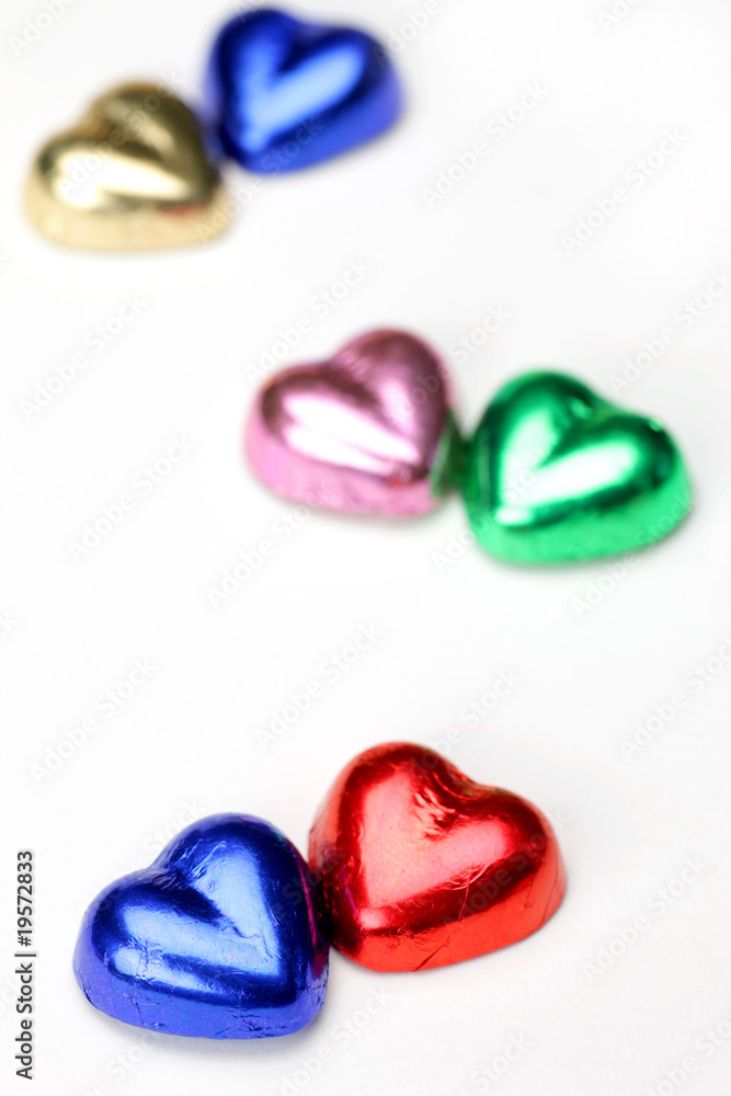 heart-shaped chocolate heart-shaped chocolate