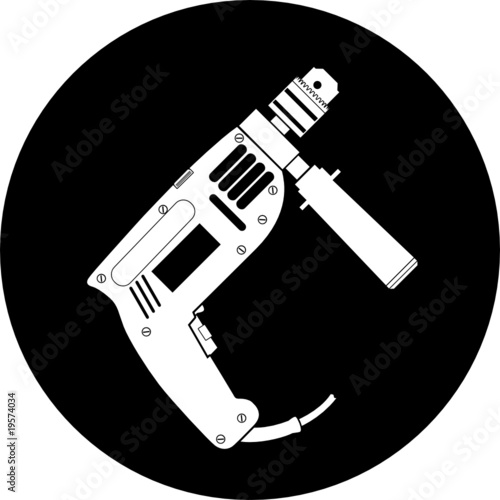vector icon of hand electric drill