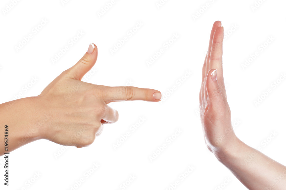 Various signs hands and palms Various signs hands and palms