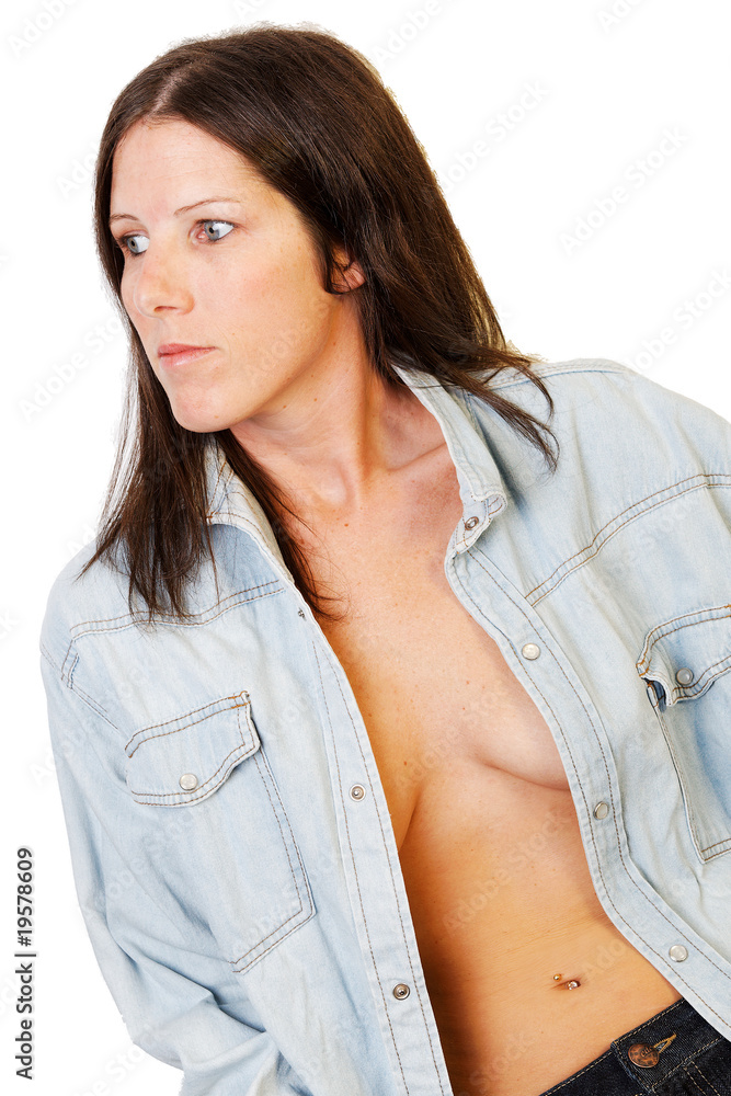 très jolie femme en chemise Stock Photo | Adobe Stock