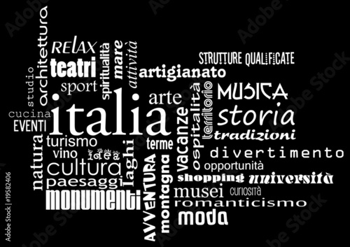 logo italia aggettivi bn