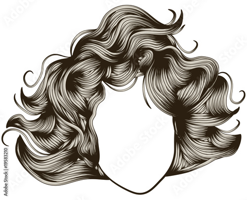 Woman's face with detailed hair