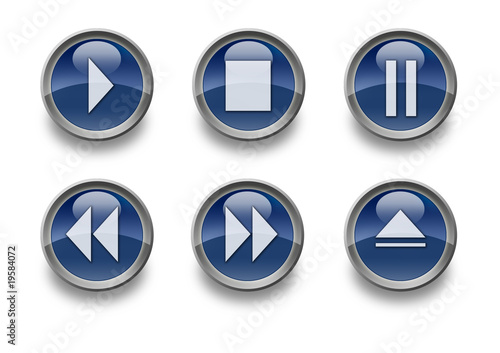 Free Download glänzende blaue Buttons 