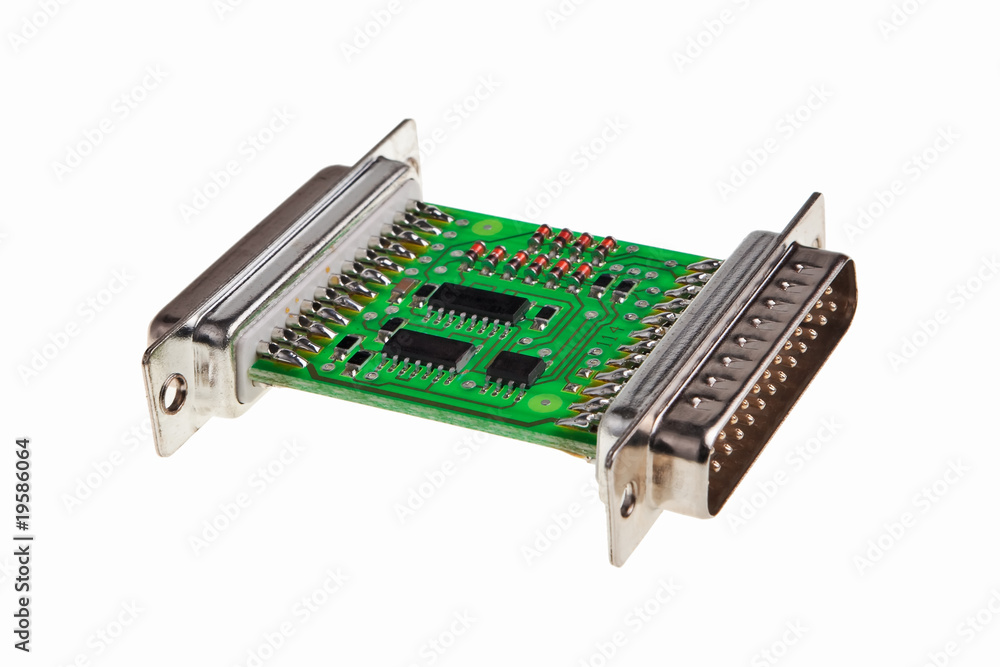 Printed circuit board with RS232 interface. Printed circuit board with RS232 interface.