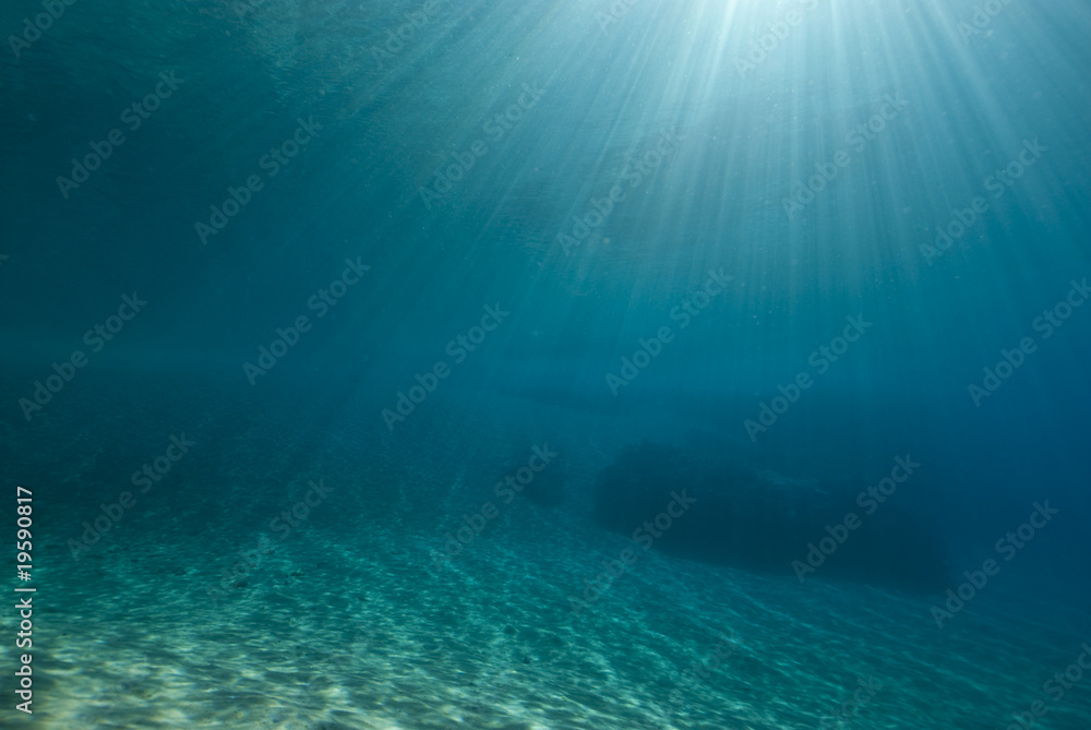 Ripples of sunlight underwater Ripples of sunlight underwater