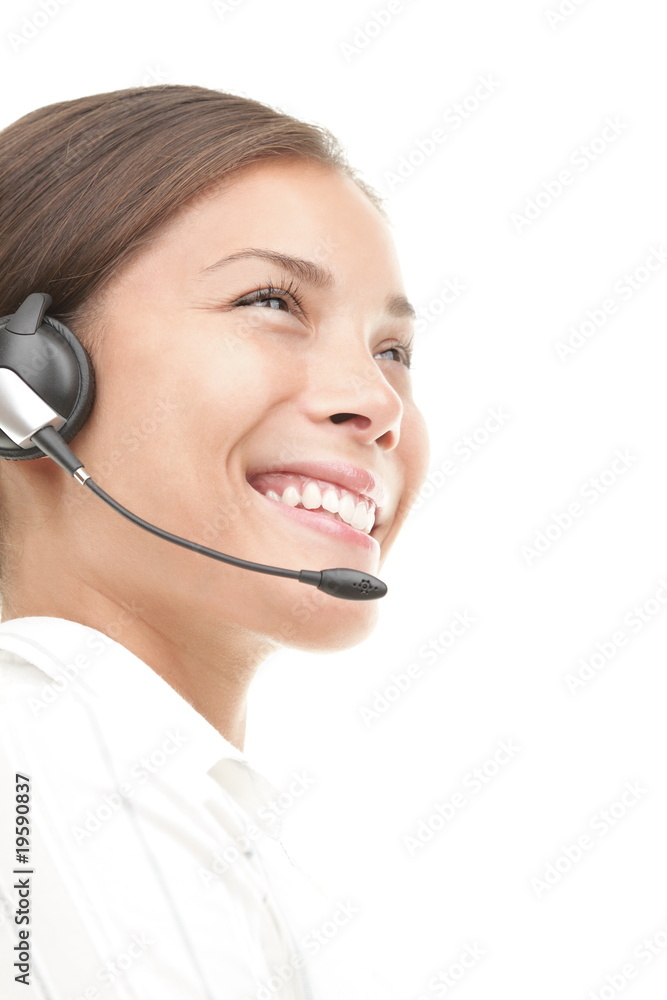 Customer service woman with headset Customer service woman with headset