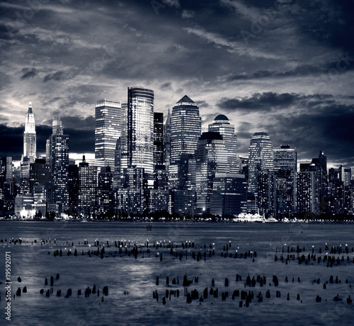 Obraz widok na Nowy Jork z efektem cold