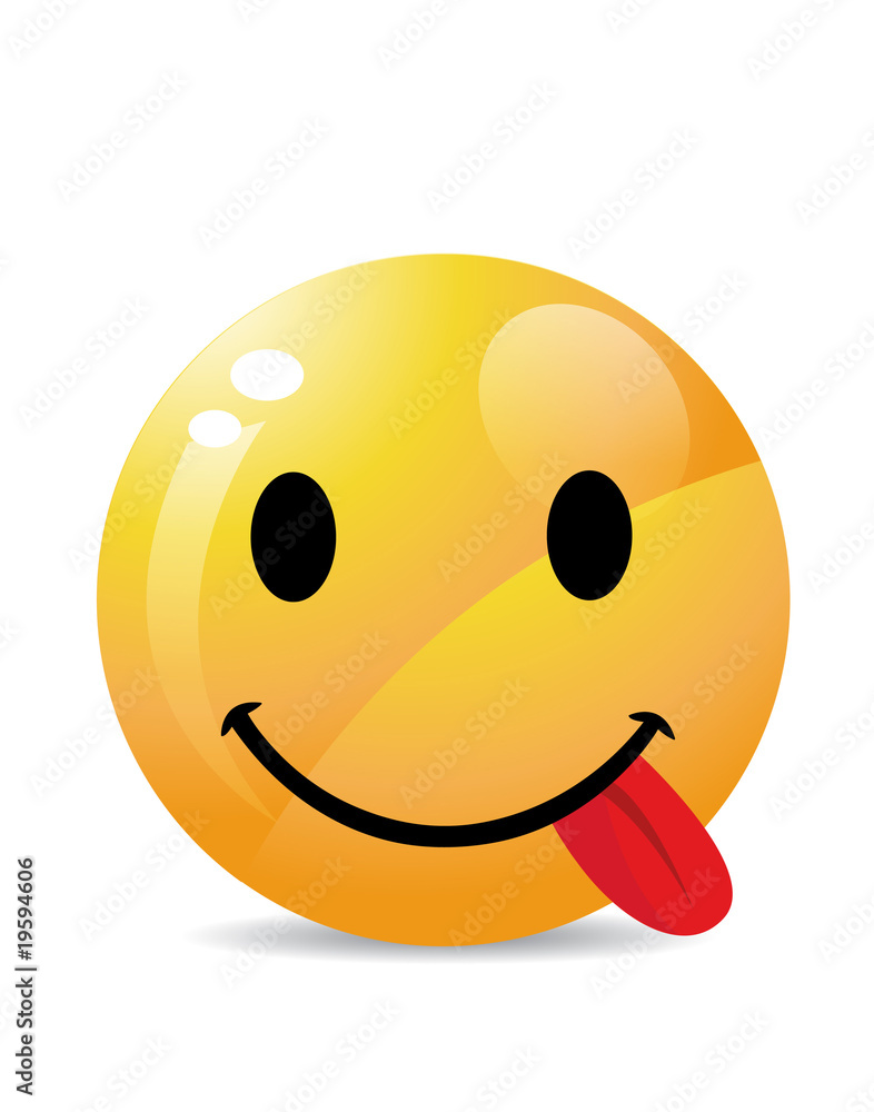 Fototapeta premium Funny Smiley on white