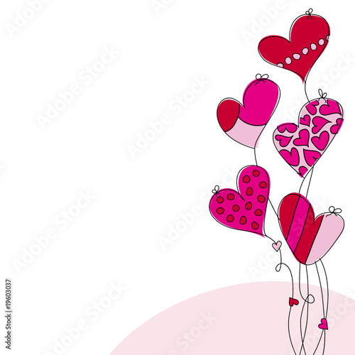5 Herzluftballons