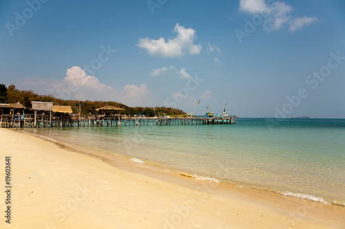 Strand mit feinem wunderbaren Sand und romantischer Lage