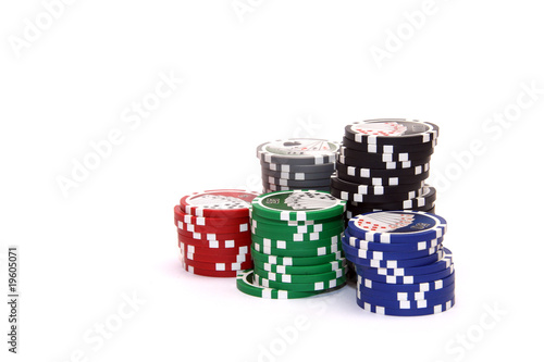 Obraz na plátně casino chips isolated