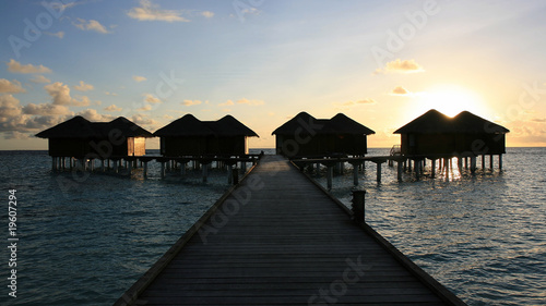 Water bungalows, Kandoludu, Maldives
