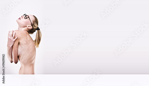 anorectic nude model