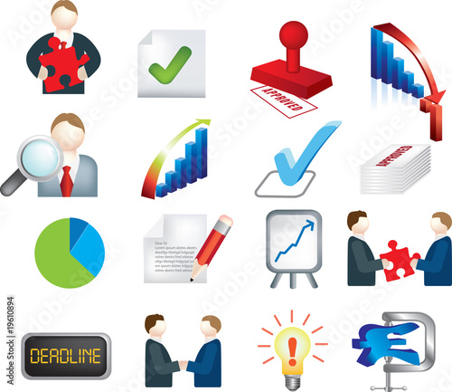 business deals icon set